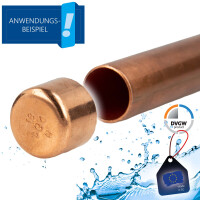Kupfer-Lötfitting Kappe i - Typ 5301, DVGW - 22 mm