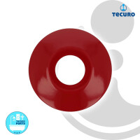 tecuro DESIGN-Hahnrosette 1 Zoll Ø 34 mm x Ø 72 mm x 25 mm - rot