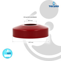 tecuro DESIGN-Hahnrosette 1 Zoll Ø 34 mm x Ø 72 mm x 25 mm - rot