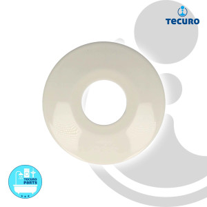 tecuro DESIGN-Hahnrosette (1 ) Ø 34 mm x Ø 72 mm x 50 mm - weiß