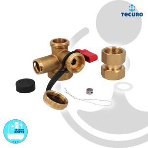 tecuro Messing-Kappenventil DN 25 (1 Zoll), mit...