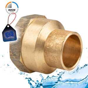 Rotguss-Lötfitting Übergangsmuffe mit IG - Typ 4270G, DVGW