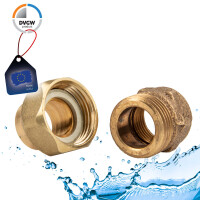 Rotguss-Lötfitting Verschraubung flachdichtend mit IG - Typ 4330G, DVGW