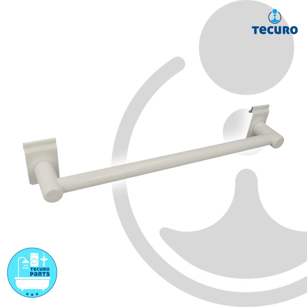 tecuro Universal Heizkörper-Handtuchhalter 800 mm - Messing weiß (RAL 9010)