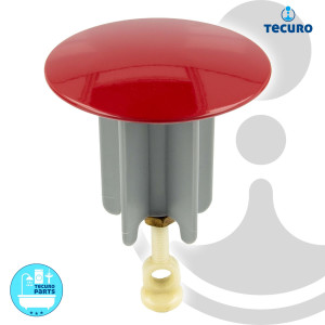 tecuro Universal Exzenterstopfen Ø 64 mm 1 1/4 Zoll Ablaufstopfen Einsatz für Ablauf MS rot (RAL 3003)