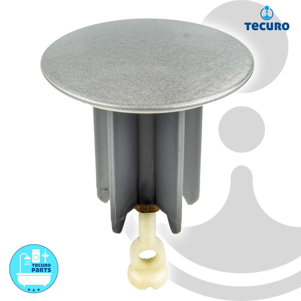 tecuro Universal Exzenterstopfen Ø 64 mm mattchrom-edelmatt, Ablaufstopfen Einsatz für Ablauf