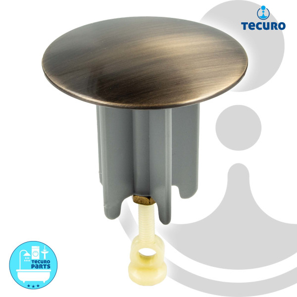 tecuro Universal Exzenterstopfen Ø 64 mm bronziert - bronciert, Ablaufstopfen Einsatz für Ablauf