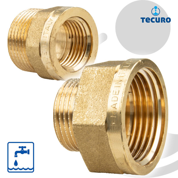 tecuro Übergangsstück Außengewinde G x Innengewinde Rp, zyl  