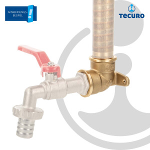 tecuro Wandscheibe 90°, beidseitig Innengewinde Rp 3/4 Zoll, MS-blank CW617N