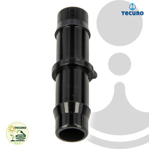 tecuro Schlauchverbinder Ø 11 mm x Ø 11 mm gerade - für Garten- Wasserschläuche, 10 bar, KS-schwarz