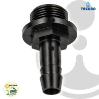 tecuro Schlauchtülle Ø 26 mm x 1 Zoll Außengewinde (G), PP schwarz