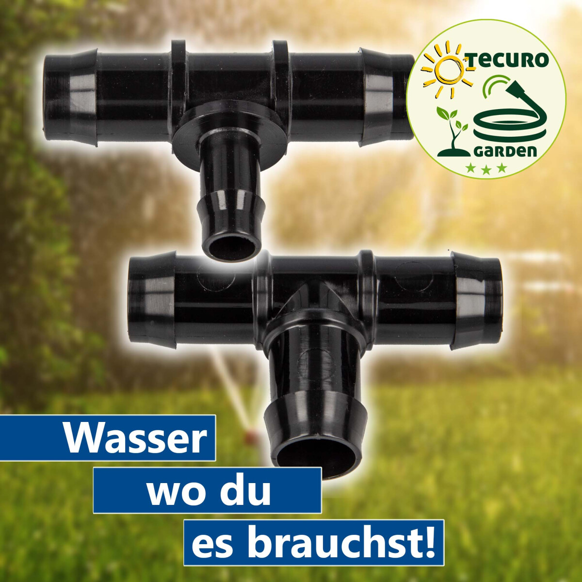 Tecuro Schlauchverbinder Reduziert 7 Mm Auf 10 Mm – Mit Edelstahl-Schellen, Nylon Weiß, Bis 16 Bar