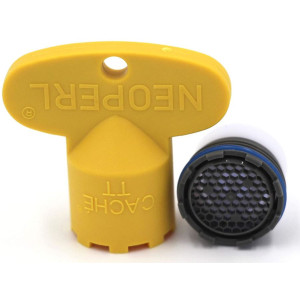 NEOPERL Cache Honeycomb Strahlregler mit Schlüssel TT/M16.5x1 - grau 10994098