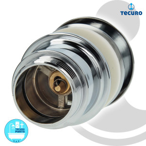 tecuro Pop Up Ablaufgarnitur verchromt, 1 1/4 Zoll - für Waschbecken mit/ohne Überlauf