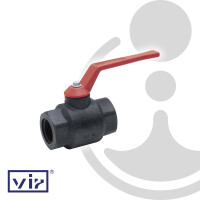 VIR Kugelhahn 220 PP mit  beidseitig Innengewinde PP Schwarz, 16 bar