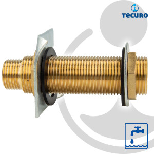 tecuro Wanddurchführung G 1/2 x G 3/4 Zoll x 65 mm -...