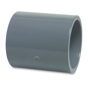 Mega Muffe PVC-U 40 mm Klebemuffe 16 bar Grau