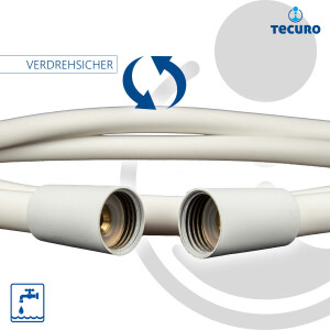 tecuro PREMIUM Brauseschlauch, Länge 125 cm x 1/2...