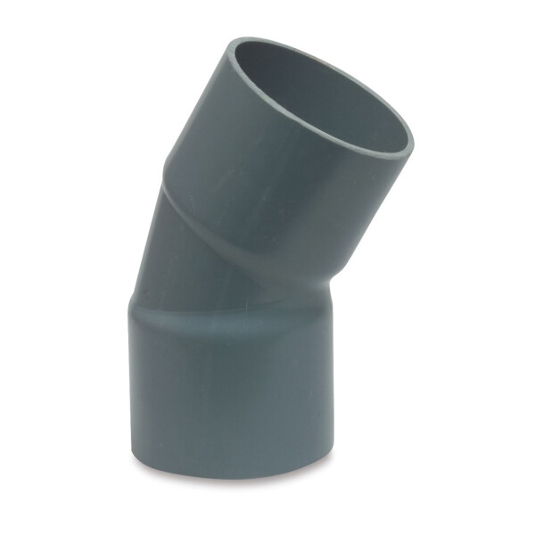 Mega Bogen 30° PVC-U Klebemuffe 10 - 12,5 bar, grau - aus Rohr hergestellt