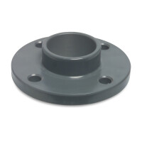 Mega Klebeflansch PVC-U DIN Flansch x Klebemuffe 10 - 16 bar, grau
