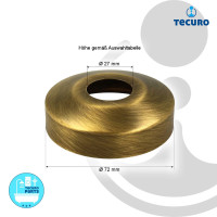 tecuro DESIGN-Hahnrosette (3/4 ) Ø 27 mm x Ø 72 mm - bronze