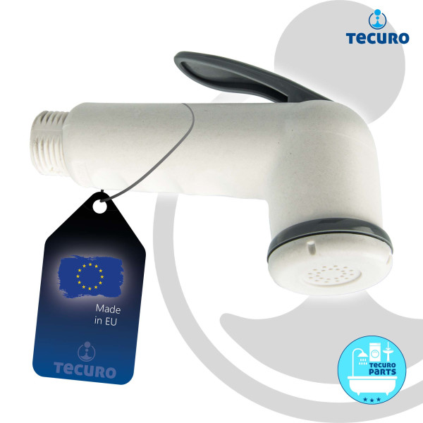 tecuro Bidet WC Handbrause SHATTAF, 1-strahlig, 1/2 Zoll Schlauchanschluss, weiß
