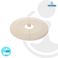 tecuro Scharnierrosette Ø 15 mm x Ø 65 mm x 6,5 mm - Kunststoff ABS weiß