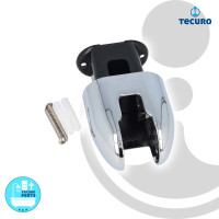 tecuro 5-fach verstellbarer Brausehalter Wandhalter für Handbrause verchromt