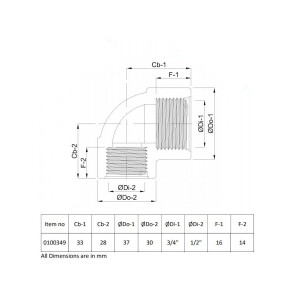 Profec Winkel 90° PVC-U Innengewinde x Innengewinde...