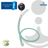 tecuro Schwimmende Entnahme mit Ansaugfilter und Fußventil 1 Zoll x Tülle Ø 25 mm, Schwimmerkugel Ø 145 mm