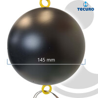 tecuro Schwimmende Entnahme mit Ansaugfilter und Fußventil 1 Zoll x Tülle Ø 25 mm, Schwimmerkugel Ø 145 mm