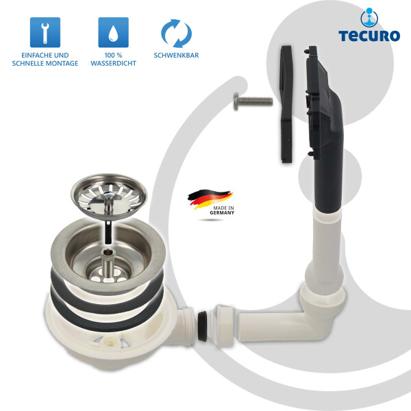 Universal Siebkorb-Ventil 114mm Mit Zugbetätigung - Für Alle Spülenarten