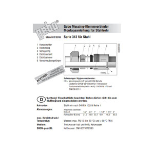 GEBO MS-Klemmverbinder, DN 25 - AG 1 Zoll x Ø 33,7 mm - für Stahlrohr