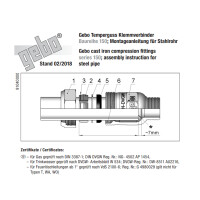 GEBO TG-Klemmverbinder, DN 20 - AG 3/4 Zoll x Ø 26,9 mm - für Stahlrohr