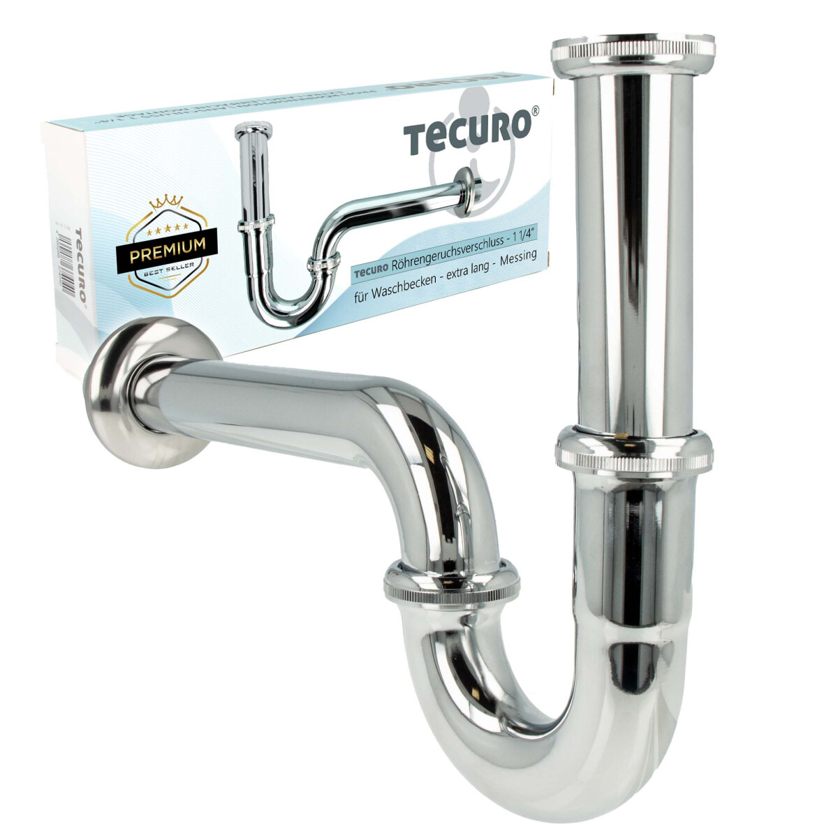 SANIBEL DESIGN WASCHTISCH Geruchsverschluss 32mm Röhren-Siphon Sifon