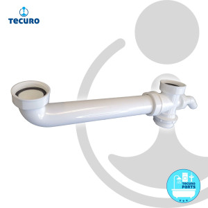 tecuro Ablaufverbindung für Doppel-Spülbecken mit Geräteanschluss
