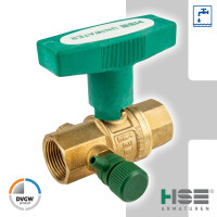 UNIWATER DVGW Kugelhahn 1 Zoll IG (DN 25) mit Entleerung mit ISO-T-Griff, Typ 1469