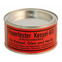Fermit Ofenkitt, feuerfester Kesselkitt bis 1000°C - FROSCHMARKE - Dose/Kartusche