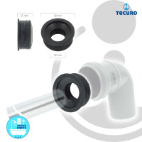 tecuro Siphon-Gummimanschette für Abflussrohr HT-Rohr verschiedene Größen