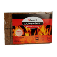 Fermit Anzündwürfel aus Holzfaser & Pflanzenöl für Ofen Kamin Grill - 24 Würfel