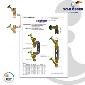 JS Einbaugarnitur für Steigstrangrzähler mit Bauhöhe 105/150 mm - verstellbare Ausführung - verzinkt
