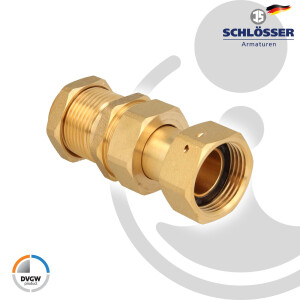 JS Wasserzähler-Verschraubung mit Schiebestück,...