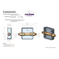JS Wasserzähler-Unterputz-Einbaukasten für 80 mm Zähler - Typ UPK 9020