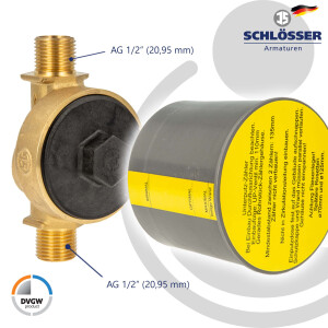 JS Koax G 2 Zoll EAS Unterputz-Wasserzählergehäuse 1/2 AG - Ø 15 mm Lötmuffe - Typ UPM-Koax 90040