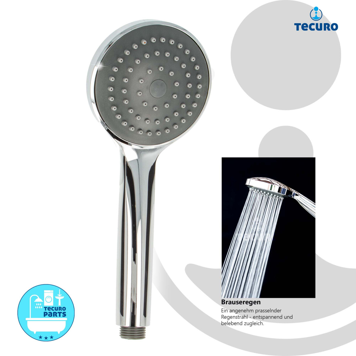 tecuro Komfort-Handbrause Ø 100 mm - mit...