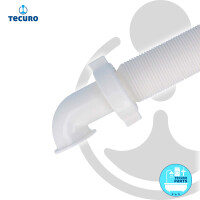 tecuro flexibler Spülen-Ablaufschlauch 1 1/2" x Ø 40/50 mm, ausziehbar 400 mm bis 750 mm