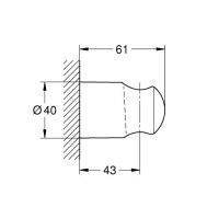 GROHE Wand-/Hand Brausehalter, chrom - 28605000