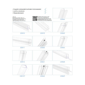 Fermit Universal Duschtür Dichtung - Typ 23064 -...