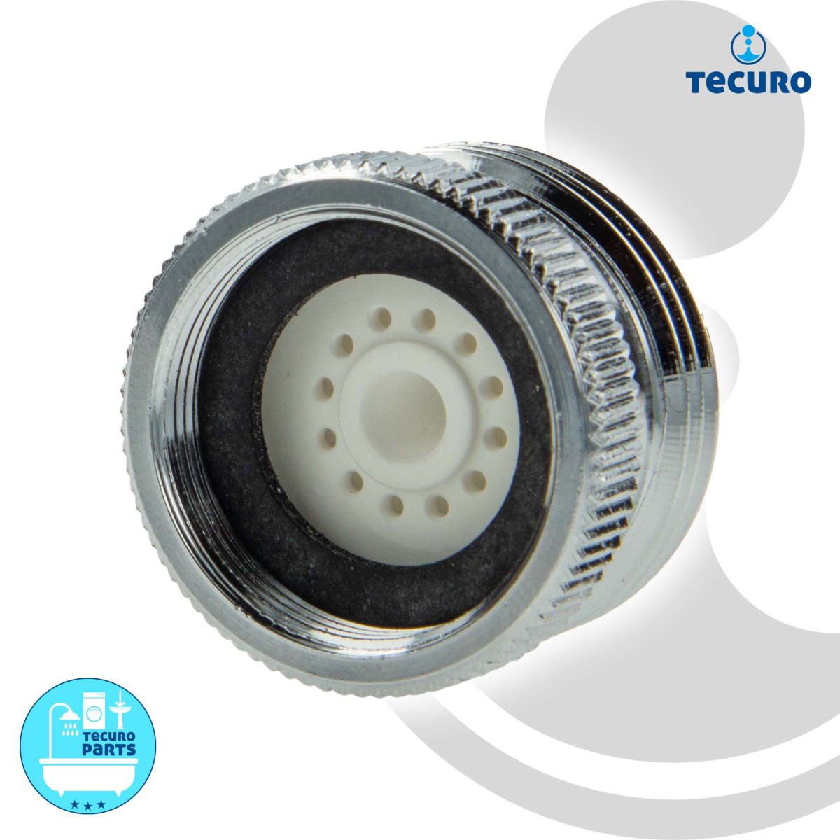 tecuro Aufnahme Adapter für Ausläufe an Armaturen M22 x1 auf 3/4 AG