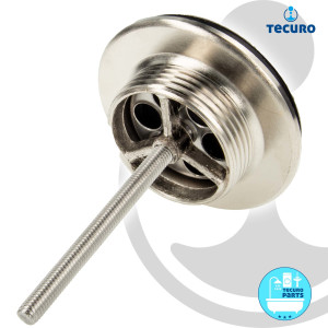 tecuro Universal Ablaufventil poliert, 1 1/4 Zoll - für Waschbecken mit Stopfen